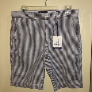 Blue and white boy shorts